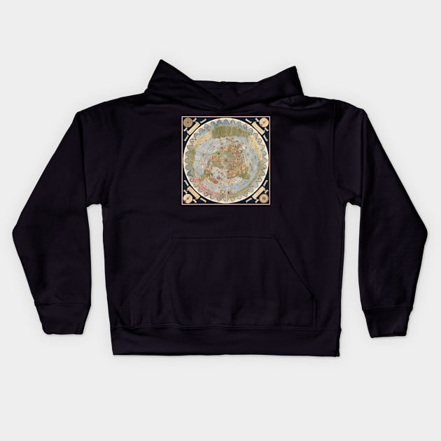 1580s world map Kids Hoodie by anuvisculture